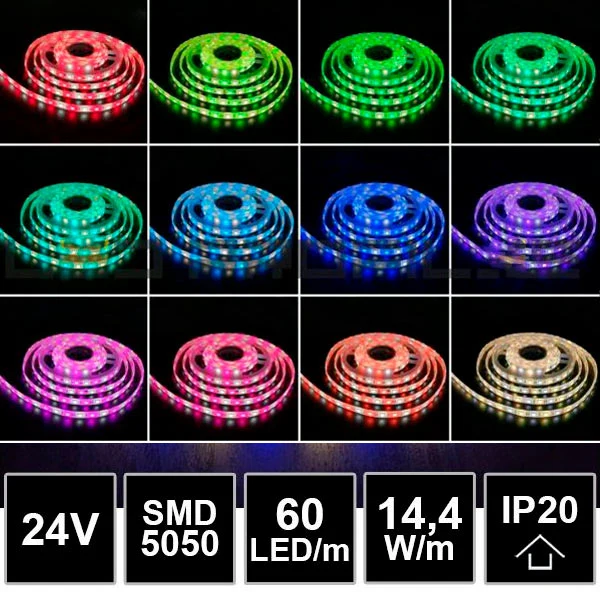 14,4W/m 24V RGBW LED-nauha (RGB+4000K) - MESSUKÄYTTÖÖN