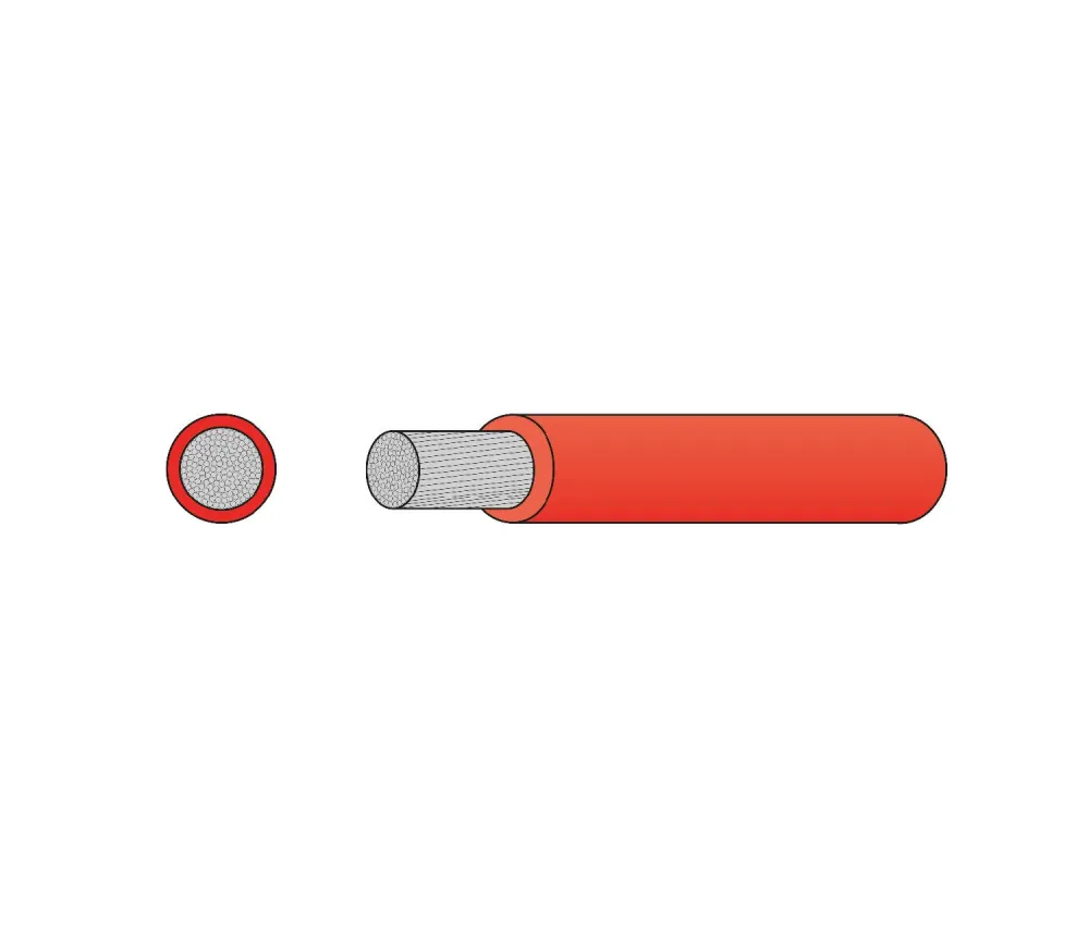 OceanFlex 16mm2 Tinattu akkukaapeli 1m | Red
