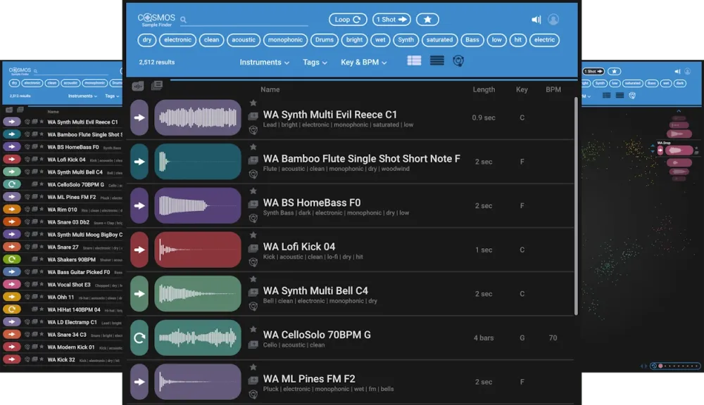 Waves COSMOS Sample Finder