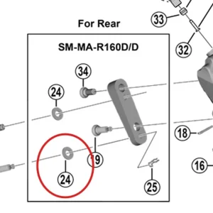 SHIMANO aluslevy 160mm sovittimelle