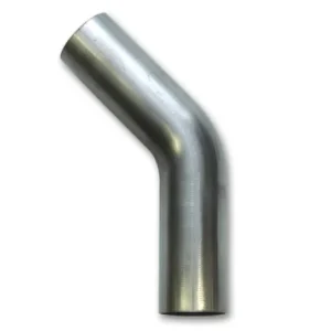 Vibrant 2.375in OD T304 SS 45 Deg Mandrel Bend 6in Leg Length