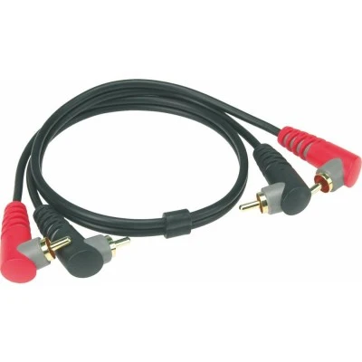 Stereokaapeli kulmaliitin 2m RCA-RC