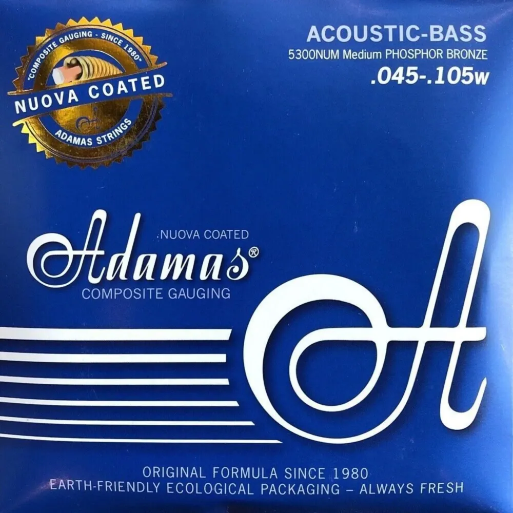 Adamas Strings acoustic bass Nuova coated - Set 4-string med (5300NU-M)