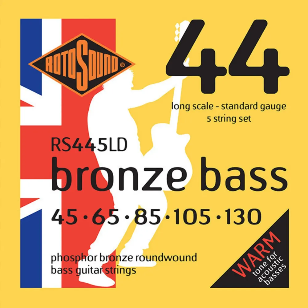 Rotosound Strings acoustic bass Bronze Bass 44 - Set 5-string Standard 45-130 (RS445LD)