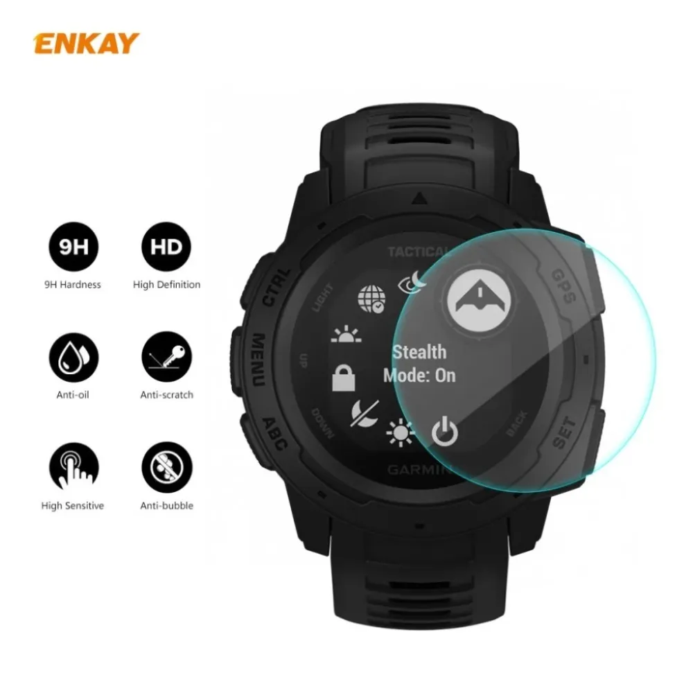Garmin Instinct Tactical / Garmin Instinct Tide Karkaistu lasi Suojakalvo