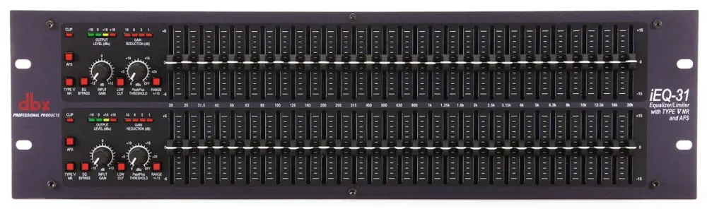 dbx iEQ31 2x 31 Kaistan Graafinen Taajuuskorjain/Rajoitin