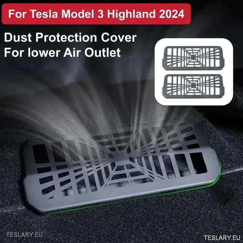 Tesla 3 Highland Seat Air -pistorasian kannen kannen tyyli (2 kappaletta)