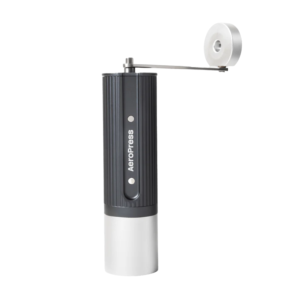 AeroPress käsikäyttöinen kahvimylly - Kannettava käsimylly titaanipinnoitetuilla kartiomaisilla hiomalaikoilla, 60 jauhatu...