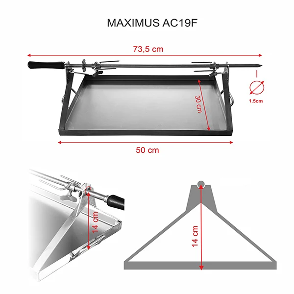 Kääntövarras sähkömoottorilla MAXIMUS 70 cm AC119F