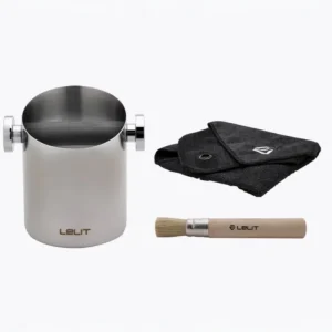 LELIT Cylindrical Knock Box Cloth & Brush - Kahvinporosäiliö - Kahvinporosäiliöt