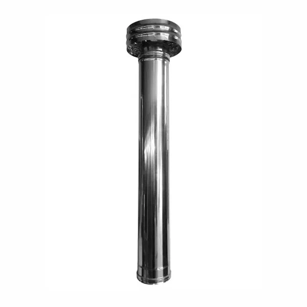 Ruostumattoman teräksen puu-uunin savupiippu 100 cm, kansilla AC30F