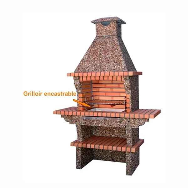 Upotettava ruostumattomasta teräksestä valmistettu grilli 60x38 AC40F
