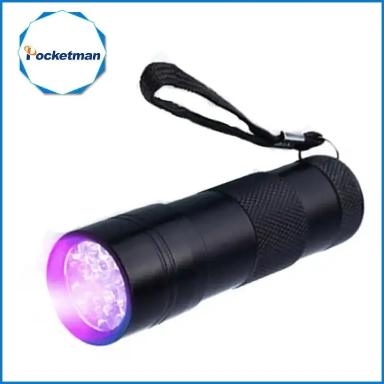 Kompakti UV-taskulamppu 395NM Mini 9 LEDillä