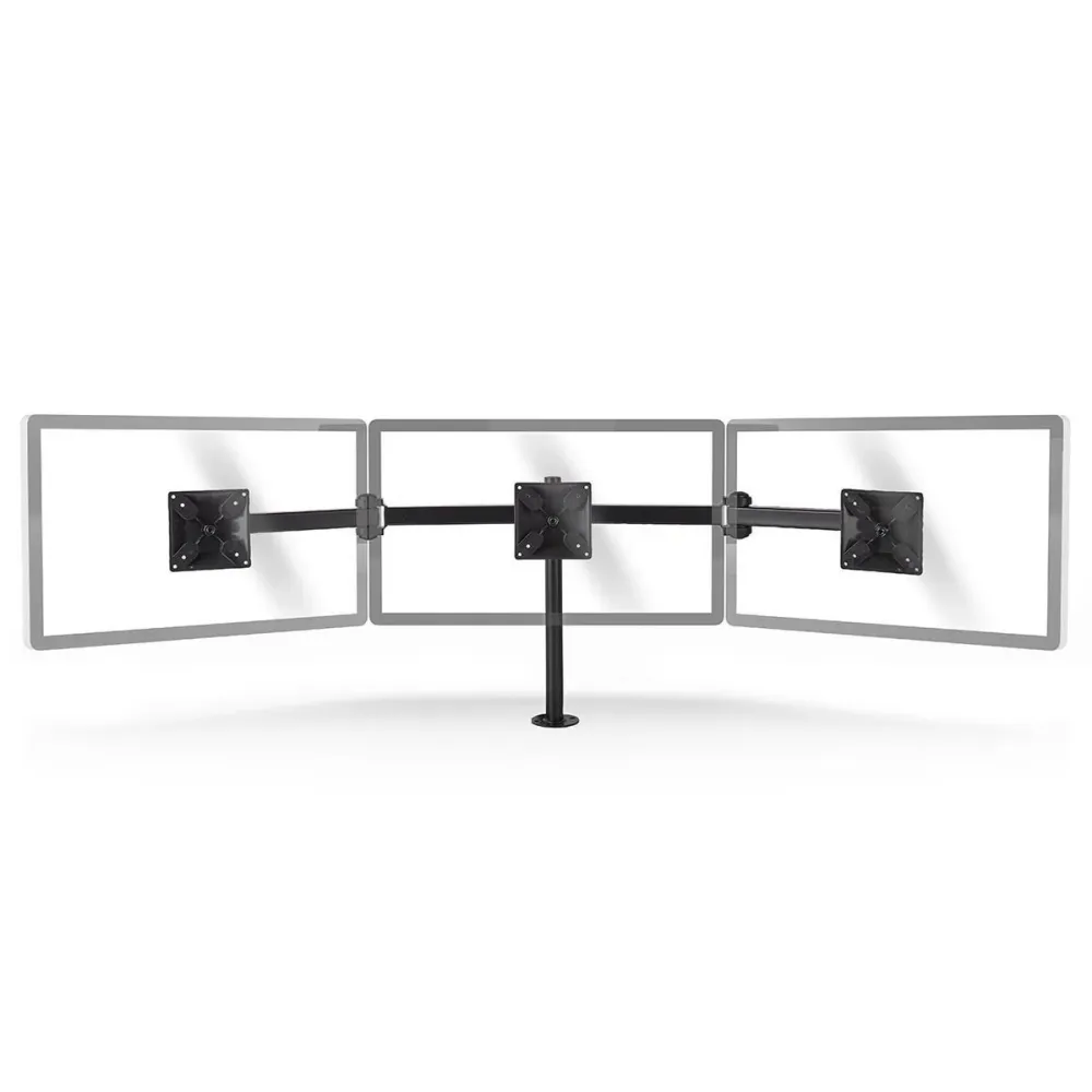 Ergonominen Näyttöteline 3 näytölle (14-24")