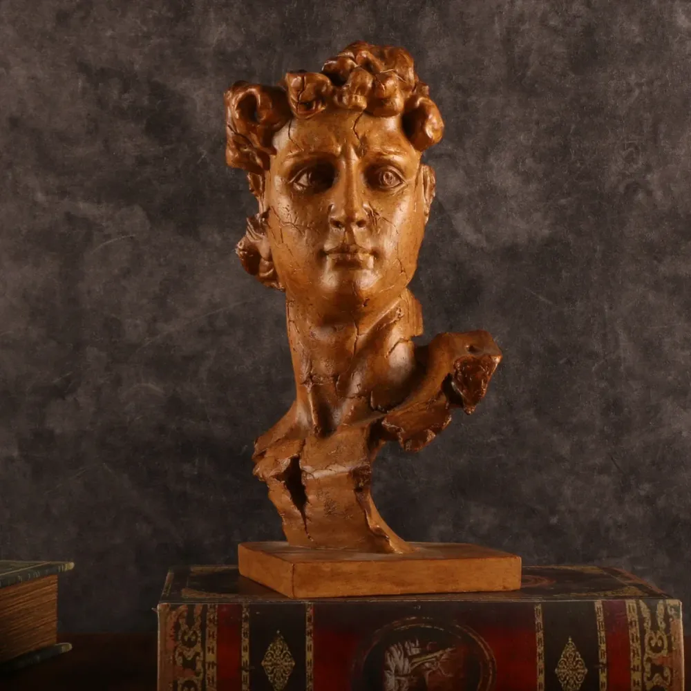 1pc, Paralyzed David lmitation Copper Statue, Living RoomHome Decoration Creative, Home Decor Room Decor, Gift