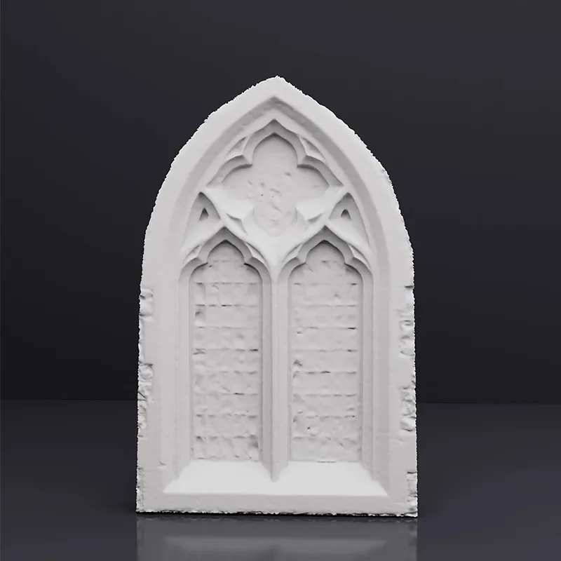 Church Window Plaster Bas-Relief Sculpture Nordic Home Decor Art Modern Ornament Desktop Display Aesthetic Room Decor
