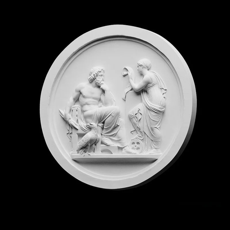 Creative Art Relief Decorative Painting Desktop Plaster Ornament Accessories Modern Home Decor Elegant Room Luxury Ornaments