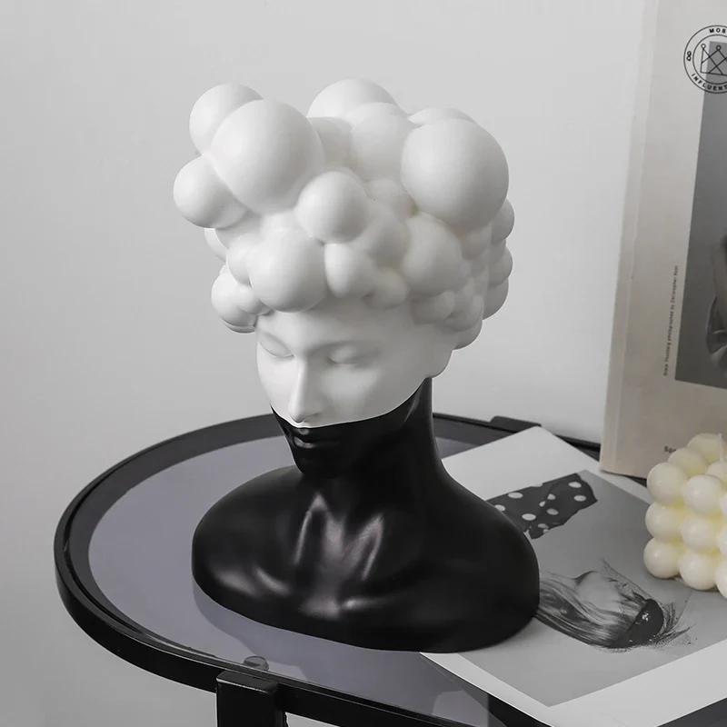 Creative Black and White Girl Decorations Abstract Character Sculptures Portraits Home Decoration Office Living Room Decor...