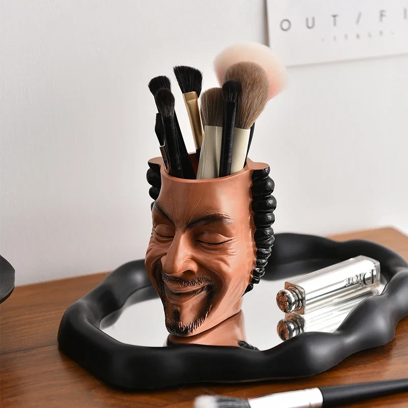 Creative Pen Container Ornament Home Living Room Desktop Pen Container Storage Retro Classic Home Decoration
