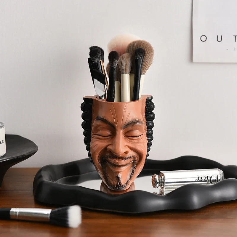 Creative Pen Container Ornament Home Living Room Desktop Pen Container Storage Retro Classic Home Decoration