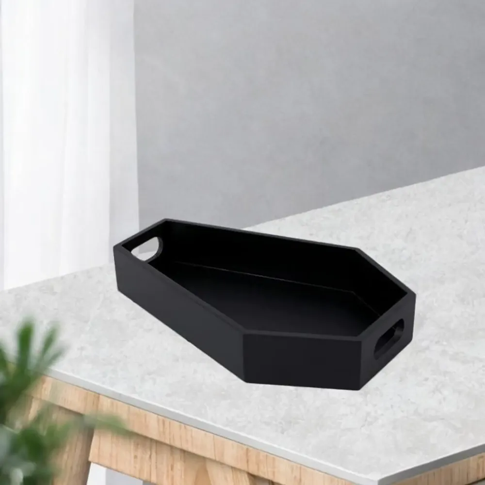 Gothic Casket Tray Serving Tray Wear Resistant Easy to Use Storage Tool Home Decor Decorations Home Entryway Bedroom