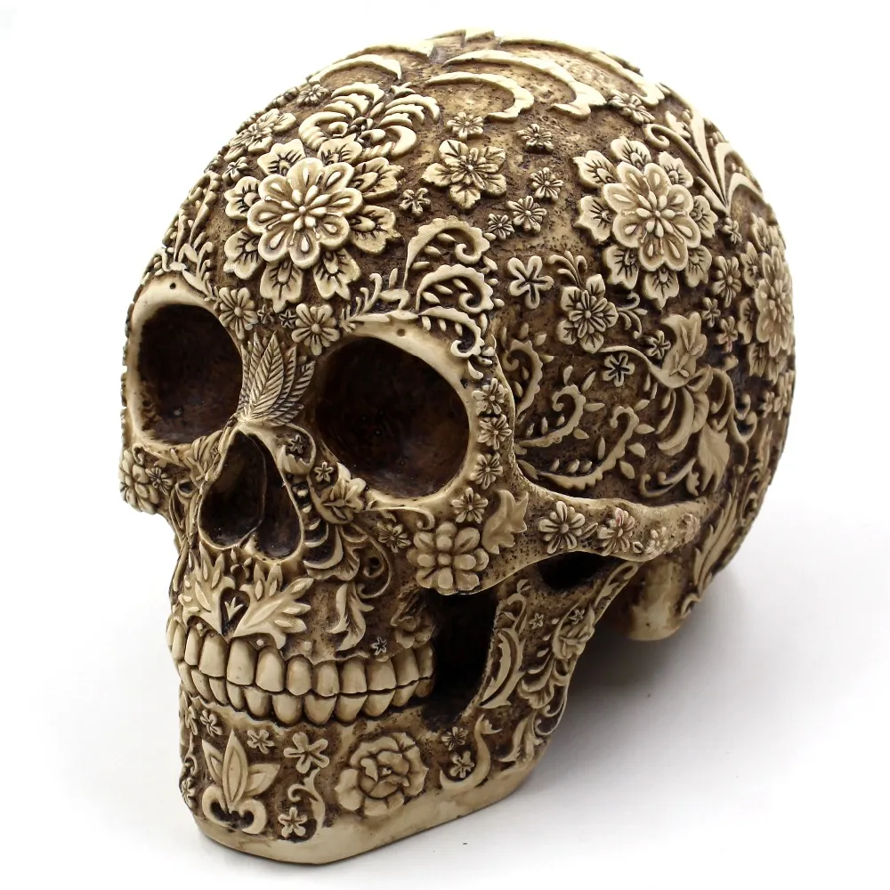Home Decor Resin Craft Plum Blossoms Sculptures Garden Statues Creative Art Carving Statue Medical Skull Model