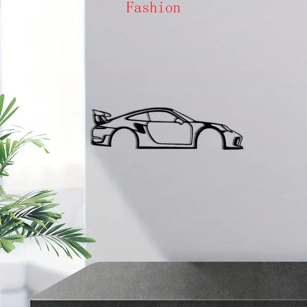 Metal Home Decor Sport Car Metal Wall Art Boys Girls Room Kindergarten Livingroom Nursery Bedroom Decor Halloween Decorati...