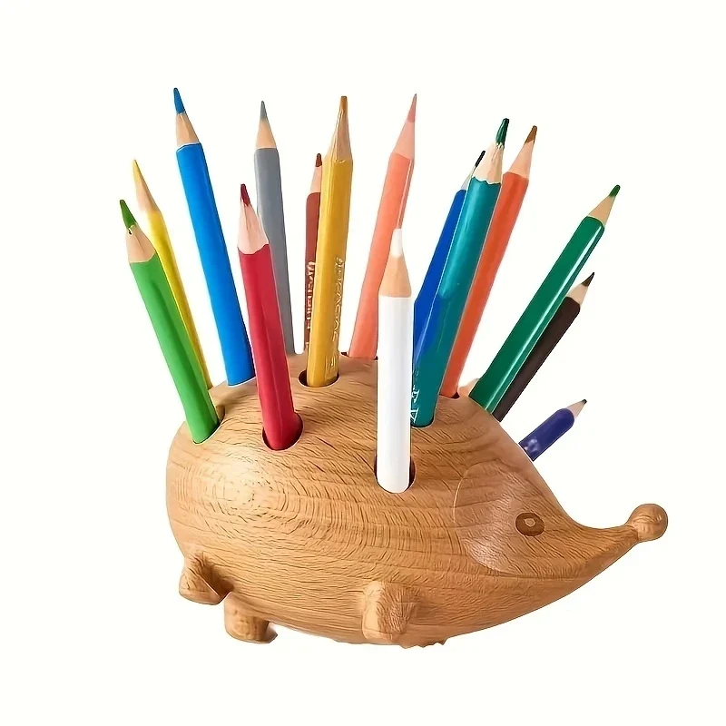 Miniso Creative Cute Hedgehog Pen Holder Insert Small Animal Pen Home Decorations Suitable Art Students Graduation Gifts