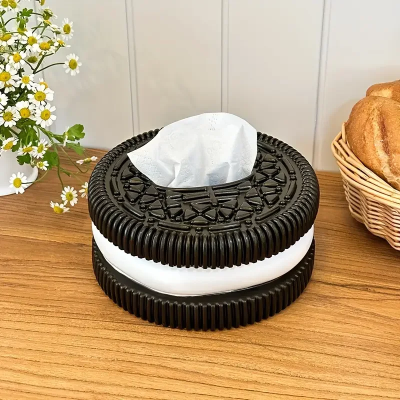 Miniso Creative Oreo Paper Box Home Furnishing Living Room Bedroom Desktop Feeling Tissue Box Living Room Desktop Home Dec...
