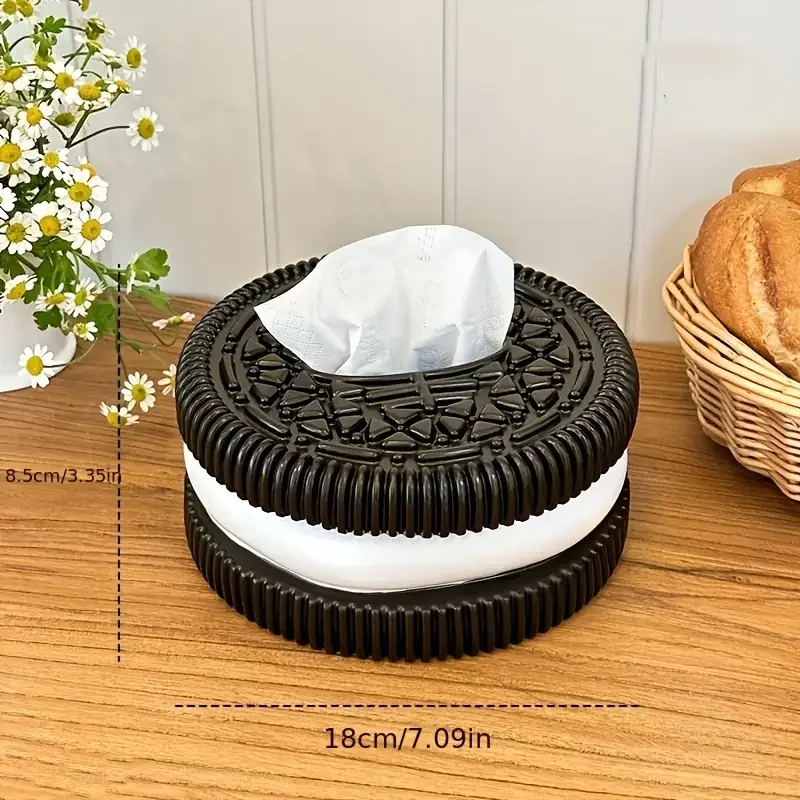 Miniso Creative Oreo Paper Box Home Furnishing Living Room Bedroom Desktop Feeling Tissue Box Living Room Desktop Home Dec...