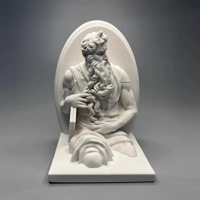 Moses Figure Sculpture Artwork Plaster Desktop Ornaments Senior Niche Gifts Modern Home Decoration Luxury Elegant Room Orn...