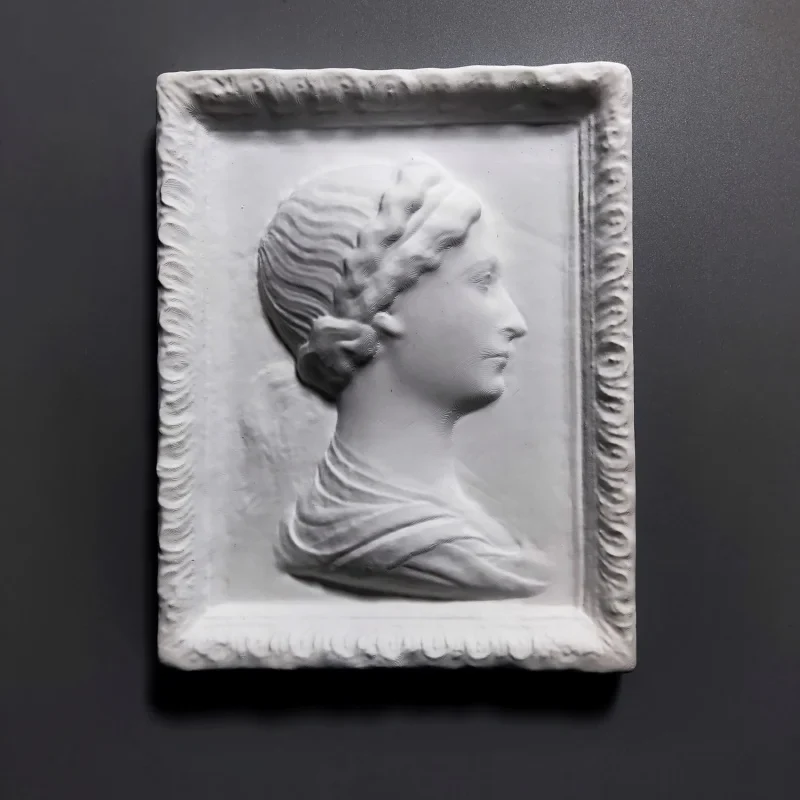 Nordic Lady Portrait Art Plaster Ornaments Retro Relief Advanced Aesthetic Home Decoration Luxury Figurine Decor Desktop S...