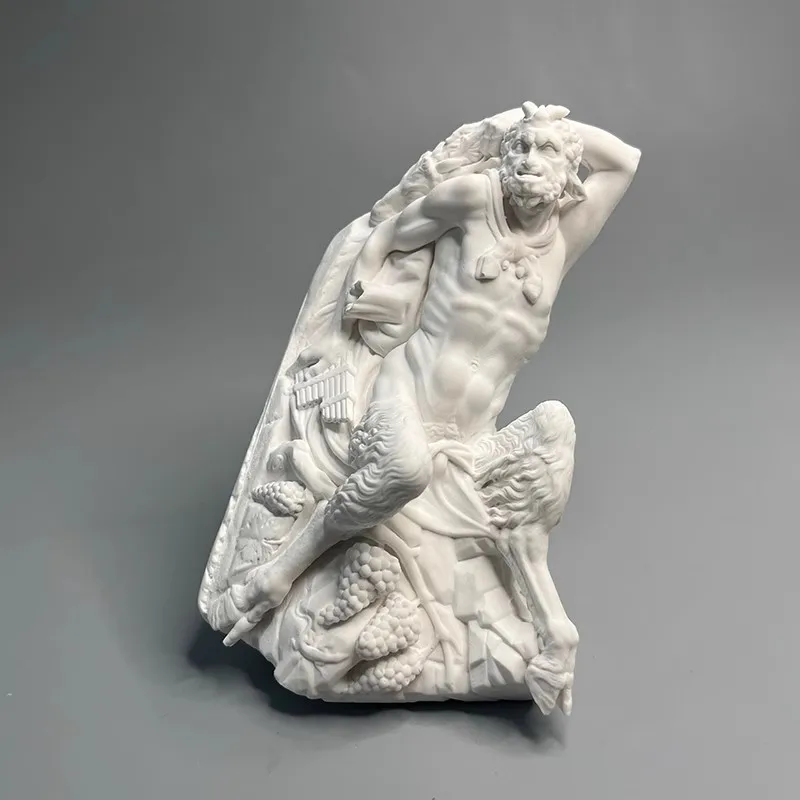 Pan Shen Ancient Greek Myth Sculpture Retro Roman Gypsum Home Decoration Art Figurine Decoration Desk Ornament Birthday Gift
