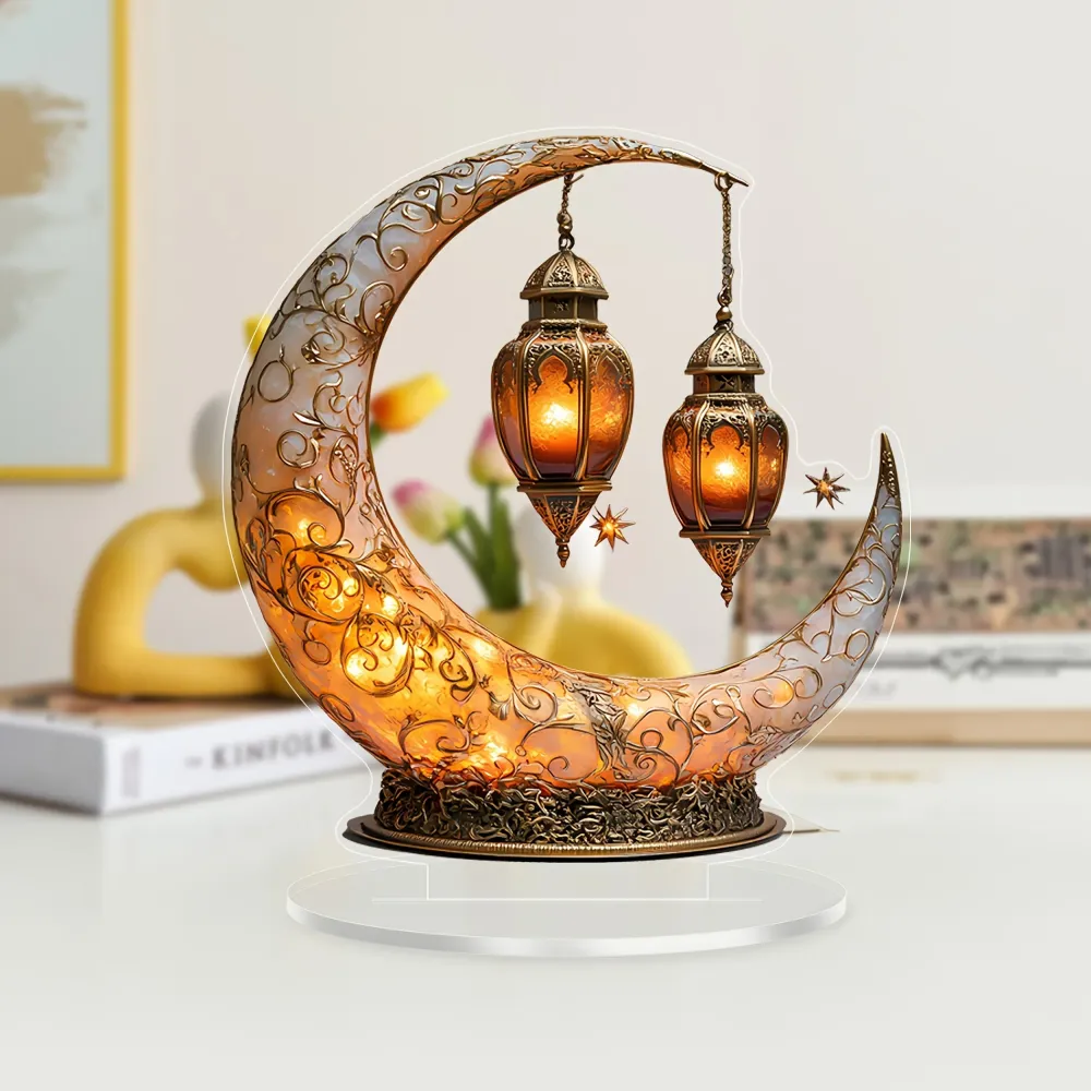 1 piece moon lamp home decoration ornament suitable home decoration, holiday desktop decoration, ideal family gift