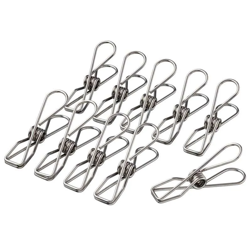 Pulito Teräsklipsit - Ruostumaton metal - 10 kpl.