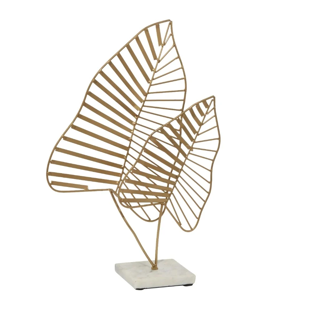 RautaGlam Gold Metallic Fern Leaf -taulukon yläkannet 11 "W X 17" H Home Decor Home Decor