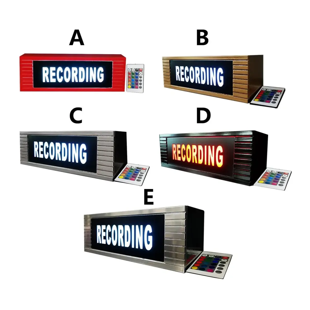 Recording Sign Remote LED Illuminated Home Decoration Music Banner