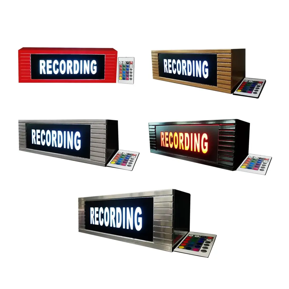 Recording Sign Remote LED Illuminated Home Decoration Music Banner