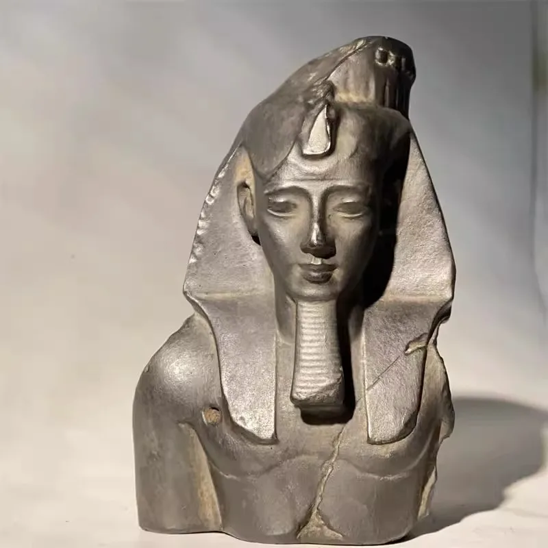 Reproduction Egyptian Museum Statue Ramses Ii Bust Refined Modern Home Decoration Accessories Art Figurine Decoration