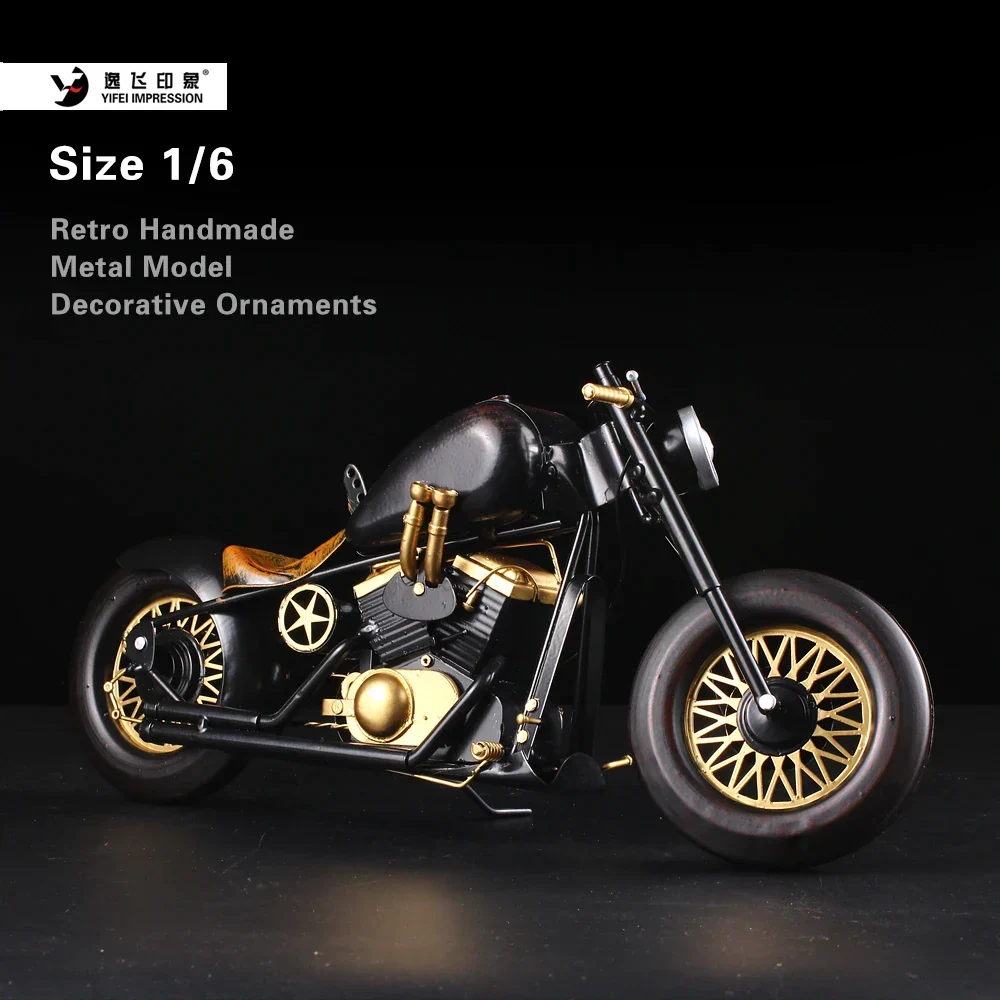 Retro Metal Iron Motorcycle Model Furnishings Home Decoration Furnishings Daily Gift Collection