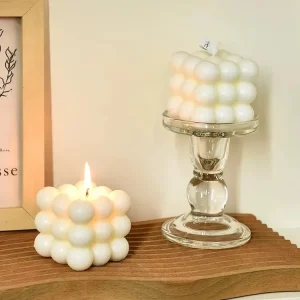 White Cube Aromatherapy Candle Romantic Atmosphere Desktop Home Decoration Creative Handmade Gift Aromatherapy Candle
