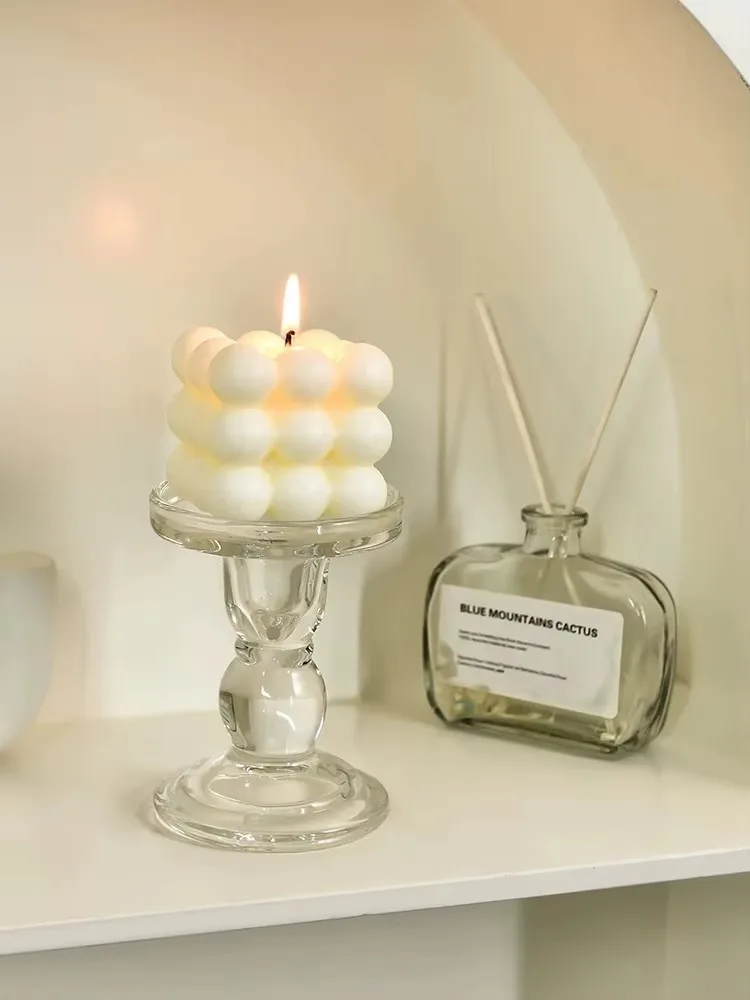 White Cube Aromatherapy Candle Romantic Atmosphere Desktop Home Decoration Creative Handmade Gift Aromatherapy Candle