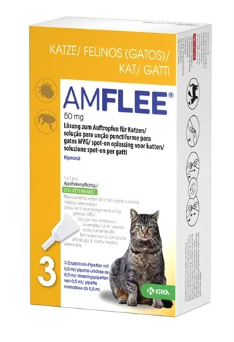 Amflee Spot On Cat – 3 pipettiä - Suoja kirppuja, punkkeja ja täitä vastaan