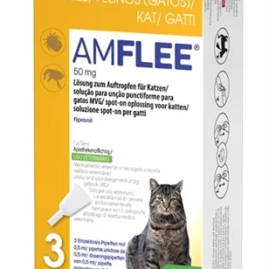 Amflee Spot On Cat – 3 pipettiä - Suoja kirppuja, punkkeja ja täitä vastaan