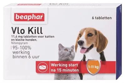Beaphar Flea Kill+ -kirppulääke pienille koirille/kissalle, enintään 11 ​​kg