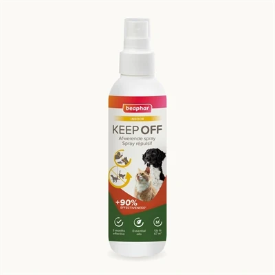 Beaphar Keep Off -suihke kissoille sisätiloissa 200 ml – Ehkäisee ei-toivottua käyttäytymistä talossa