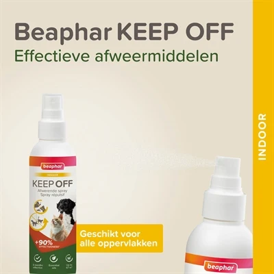 Beaphar Keep Off -suihke kissoille sisätiloissa 200 ml – Ehkäisee ei-toivottua käyttäytymistä talossa