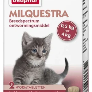 Beaphar Milquestra - matolääke pienille kissoille ja kissanpennuille, joiden paino on enintään 2 kg