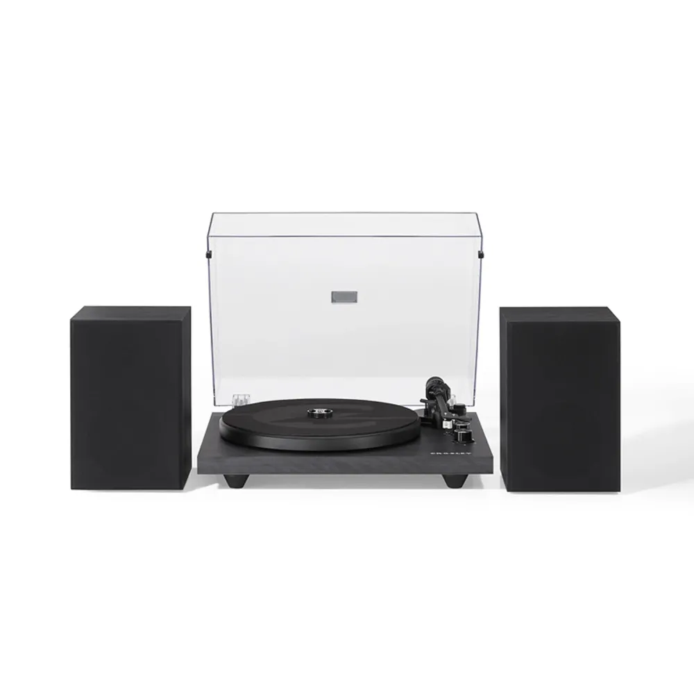 Crosley C62 Levysoitin kaiuttimilla (musta)