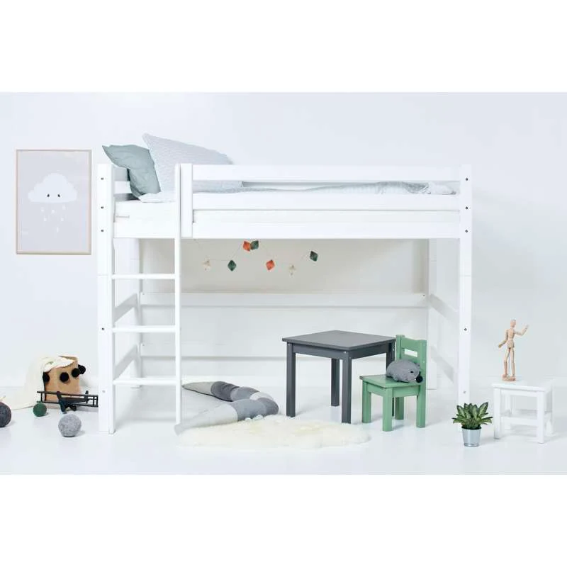 Hoppekids ECO Premium - Mellemhøj Modul - 120x200 cm. - Hvid